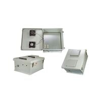 Enclosure Fiberglass/Polyester Light Gray Hinged Door 19.550" L x 17.550" W (496.57mm x 445.77mm) X 10.000" (254.00mm)