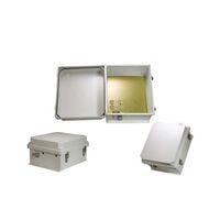 Enclosure Fiberglass/Polyester Light Gray Hinged Door 15.320" L x 13.320" W (389.13mm x 338.33mm) X 7.687" (195.25mm)