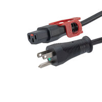 6.00' (1.83m) Power Cord Black NEMA 5-15P To IEC 320-C13 SJT