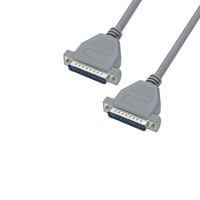D-Sub Cable Assembly DB25 Gray 10.00' (3.05m) Plug, Male Pins to Plug, Male Pins Shielded