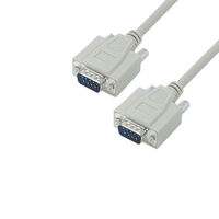 D-Sub Cable Assembly DB9 Gray 125.00' (38.10m) Plug, Male Pins to Plug, Male Pins Shielded