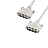 D-Sub Cable Assembly DB25 Gray 12.00' (3.66m) Receptacle, Female Sockets to Plug, Male Pins Shielded