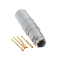 4 Position Circular Connector Receptacle, Female Sockets Crimp