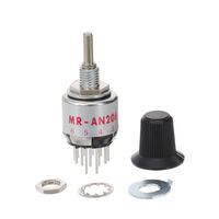 旋轉開關 2 ~ 6 位置 DP6T 250mA (AC) 125 V AC 面板安裝、通孔