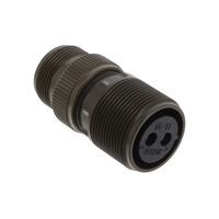 2 Position Circular Connector Receptacle, Female Sockets Solder Cup