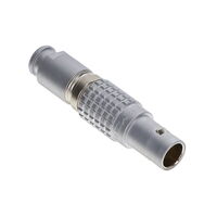 6 Position Circular Connector Plug, Male Pins Solder Cup