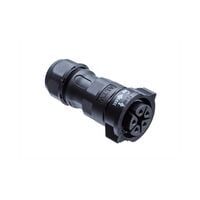 3 Position Circular Connector Plug, Female Sockets Screw