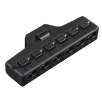 端子 对接接头，闭端，单独开口 连接器 按进式 黑色