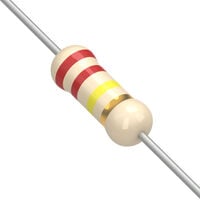 220 kOhms ±5% 0,25W, 1/4W Gjennomgående hullmotstand Aksial Karbonfilm