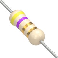 4.7 Ohms ±5% 0,25W, 1/4W Gjennomgående hullmotstand Aksial Karbonfilm