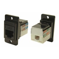 Modulaire Coupleur Connecteur Prise, 8p8c (RJ45) vers Prise, 8p8c (RJ45) Cat6 Non blindé