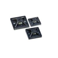 Vierfache Öffnung Kabelbinder - Halter und Montagematerial Schwarz Klebstoff