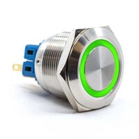 Pushbutton Switch DPST-NO/NC Anti-Vandal, Illuminated Panel Mount, Front