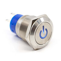 Pushbutton Switch SPDT Anti-Vandal, Illuminated Panel Mount, Front