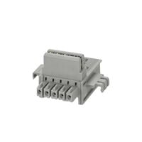 5 Position Terminal Block Plug, Card Edge DIN Rail/Channel