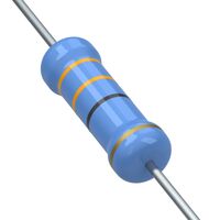 33 Ohms ±5% 0,5W, 1/2W durchkontaktierbarer Widerstand Axial Flammenhemmende Beschichtung, impulsfest, Sicherheit Metallschicht