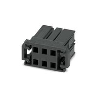 6 Rectangular Connectors - Housings Plug Black 0.200" (5.08mm)