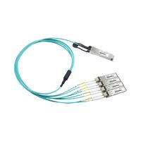 Position QSFP28 to SFP28 (4) Plug to Plug (4) 164.04' (50.00m) Orange, Aqua Unshielded