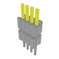 4 Positionen, Steckleiste, Abstandshalter, Steckverbinder 0,050" (1,27mm) Gold Durchkontaktierung