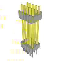 10 Positionen, Steckleiste, Abstandshalter, Steckverbinder 0,050" (1,27mm) Gold Durchkontaktierung