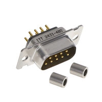 9 Position D-Sub Plug, Male Pins Connector
