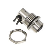 8 Position Circular Connector Receptacle, Female Sockets Solder