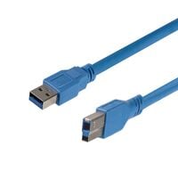 USB 5Gbps (USB 3.0, USB 3.x Gen 1, Superspeed) Cable A Male to B Male 3.00' (914.4mm) Shielded