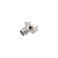 SMA Connector Receptacle, Female Socket 50 Ohms Board Edge, End Launch Solder