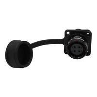 4 针位圆形连接器 插座，母型插口 焊接