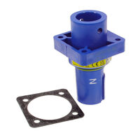 1 (strøm) Flerpolet rundkontakt Stikkontakt-kontakthus Panelmontering