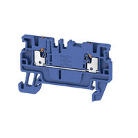 Terminal Block Connector 2 Position Feed Through Blue 14-26 AWG