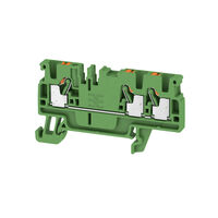 Terminal Block Connector 3 Position Feed Through Green 12-28 AWG