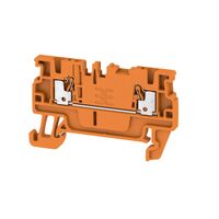 Terminal Block Connector 2 Position Feed Through Orange 14-26 AWG