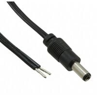 Cable Assembly 2.5mm ID, 5.5mm OD Plug to Wire Leads Flat 6.0' (1.83m)