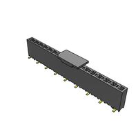 17 位置 插座，底部进入 连接器 0.100"（2.54mm） 表面贴装型 镀金