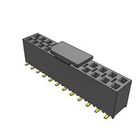 24 位置 插座，底部进入 连接器 0.100"（2.54mm） 表面贴装型 镀金