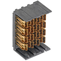 64 连接器 接头，公引脚 通孔，直角 黑色 Impel™