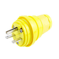 Power Connector Plug, Male Blades NEMA 6-15P Free Hanging (In-Line)