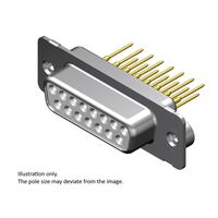 9 Position D-Sub Receptacle, Female Sockets Connector