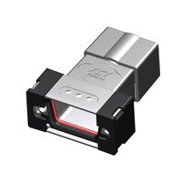 9 Position One Piece Backshell Connector Silver 180° Shielded