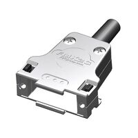 15 Position Two Piece Backshell Connector Silver 180° Shielded