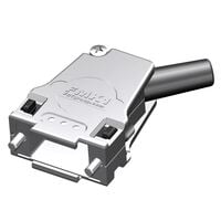 9 Position Two Piece Backshell Connector Silver 45° Shielded