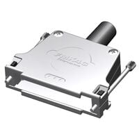 37 Position Two Piece Backshell Connector Silver 180° Shielded