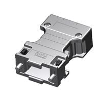 9 Position Two Piece Backshell Connector Silver 180° Shielded