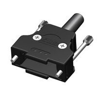 15 Position Two Piece Backshell Connector Black 180° Unshielded