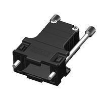9 Position Two Piece Backshell Connector Black 180° Unshielded