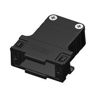 15 Position Two Piece Backshell Connector Black 180° Unshielded