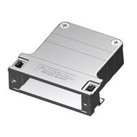 25 Position Two Piece Backshell Connector Silver 180° Shielded