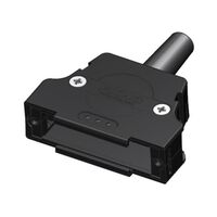 25 Position Two Piece Backshell Connector Black 180° Unshielded