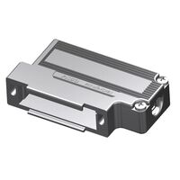 25 Position Two Piece Backshell Connector Silver 90° Shielded